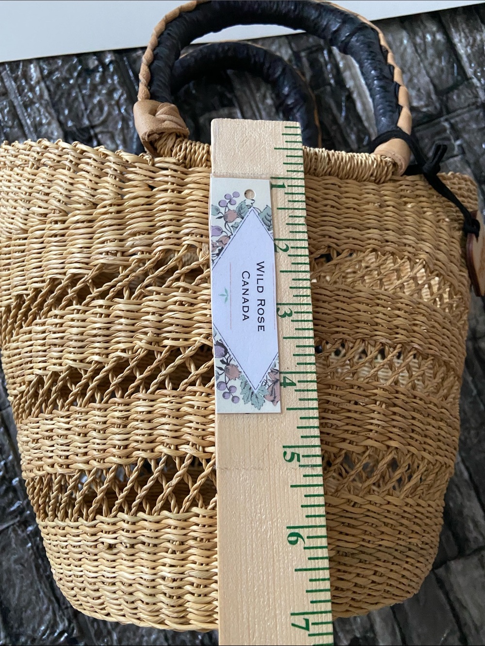 Big Blue Moma Basket Tote NWOT - Picture 7 of 8